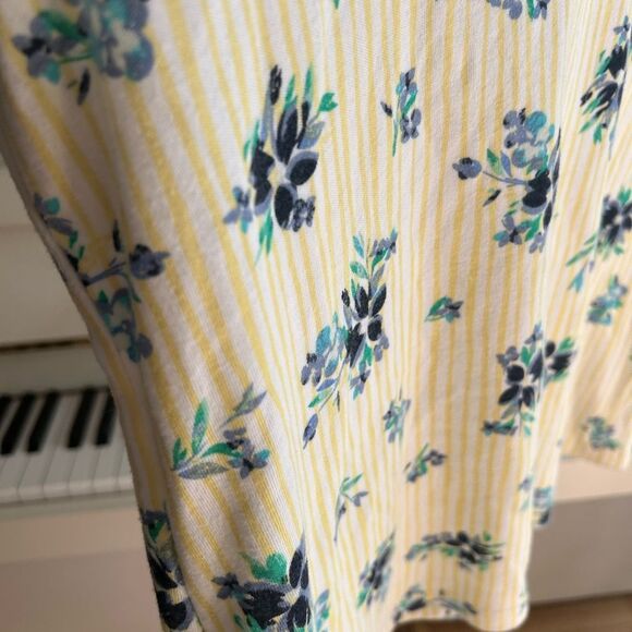 Karen Scott Yellow Floral Short Sleeve Top - Picture 15 of 16